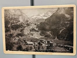 Altes Photo auf Karton / Grindelwald et le Glacier inferieur