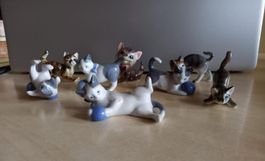 Katzenfiguren-Sammlung, 8 Stk , Deko und für Sammler!