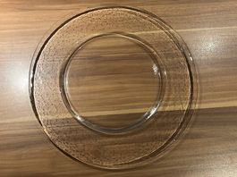 Glasschale, Früchteschale, Platte, Teller aus Glas rund 33cm