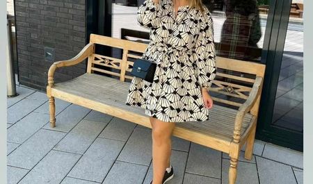 H&M Kurzes Kleid aus Leinenmix M