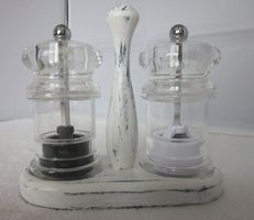 Gewürzständer - Menage Salz & Pfeffer Shabby Chic