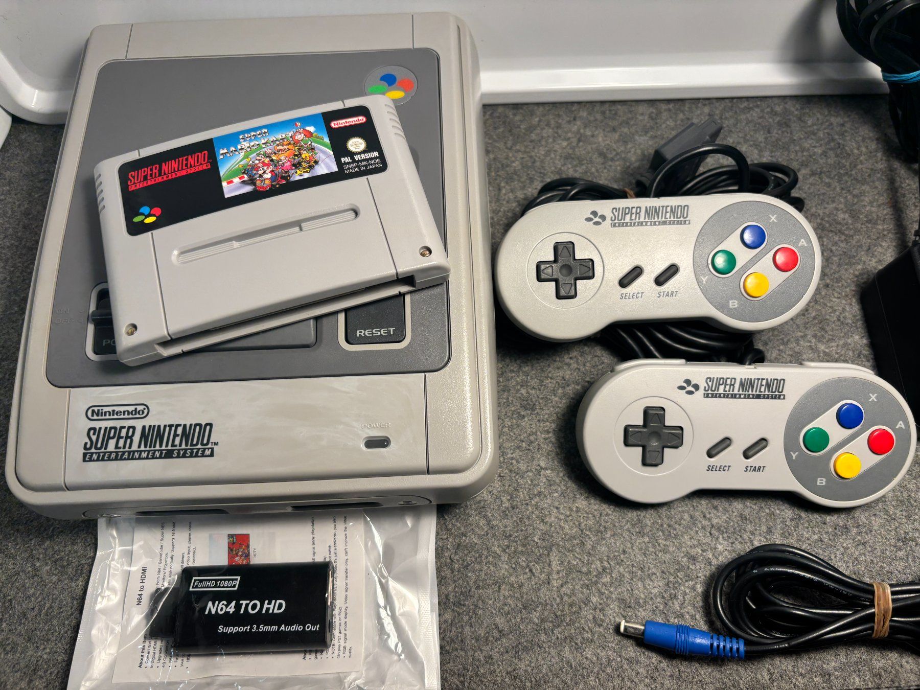 Nintendo Console: SNES Super Nintendo + Super Mario Kart + 2 Controller Set #2 – Usato da Mollis venduto da GamingCorner 1