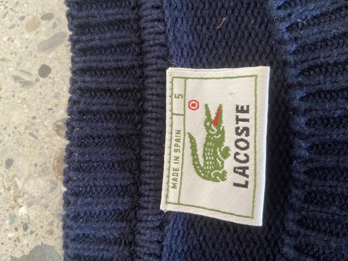 Lacoste Maglioni & Felpe: Lacoste Wollpullover gestreift blau weiss Grösse M/L – Usato da Chur venduto da gaudi201 2
