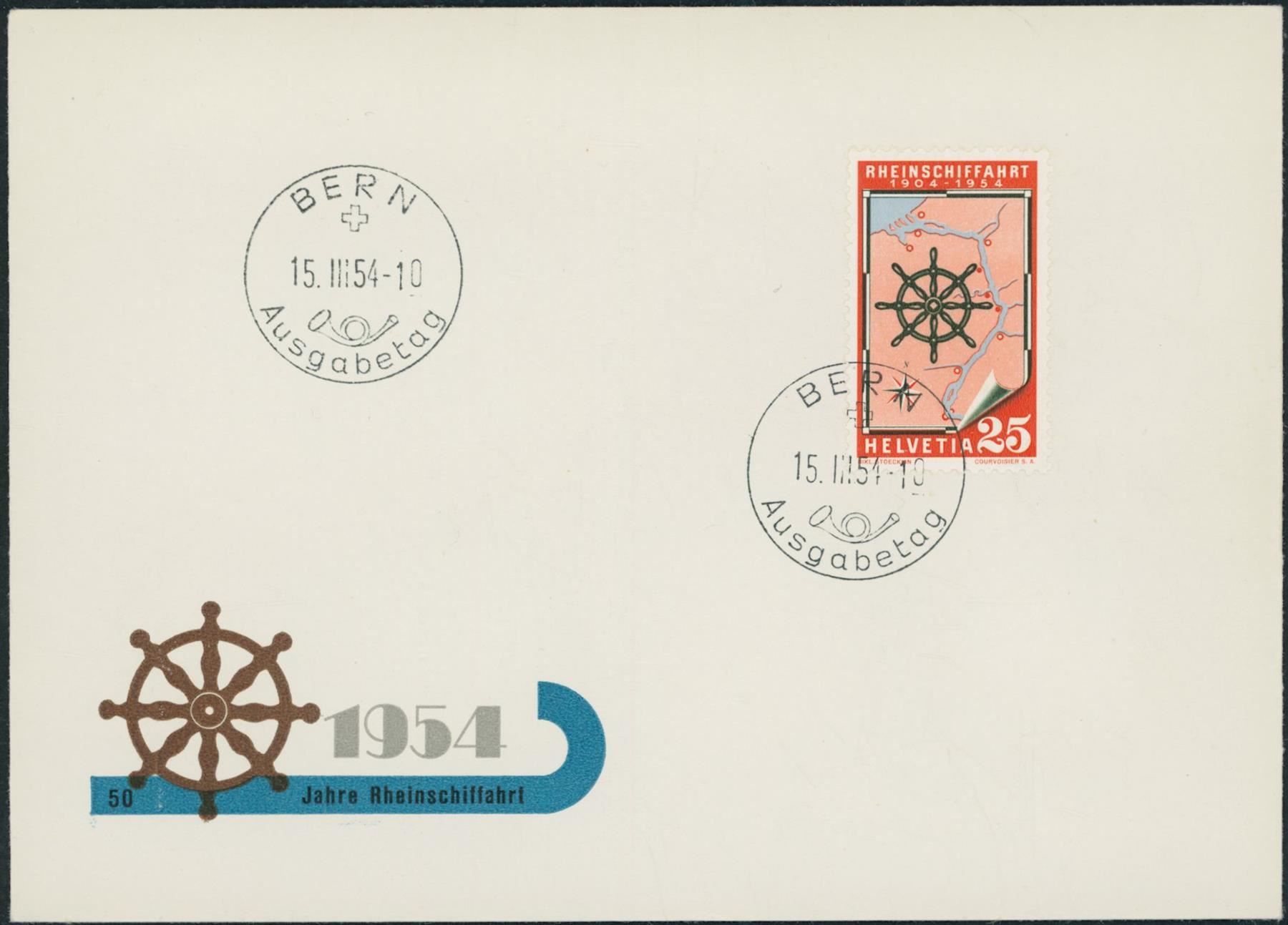Tous les timbres: 1954 - Werbemarken - FDC U1 ET • dt – D'occasion à Schindellegi par leecollect 1