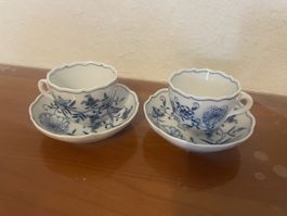 Meissen Porzellan, Kaffeetasse 2 Stück Komplett