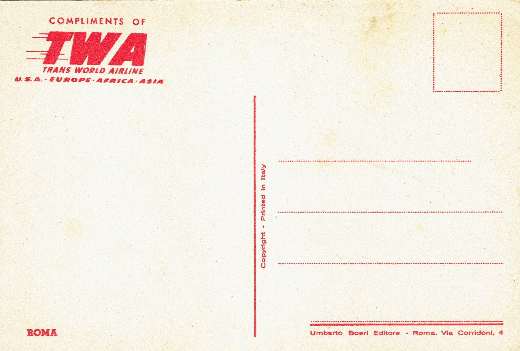 Cartoline postali: Lockheed "Super Constellation", um 1955 – Usato da Otelfingen venduto da Schmitte9 1