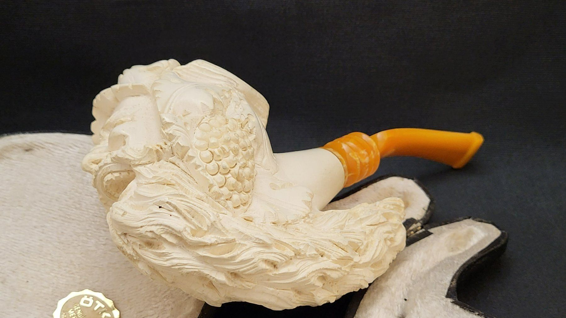 Statuette: Mega Meerschaum-Pfeife inkl. Etui – Usato da Basel venduto da spinne02 4