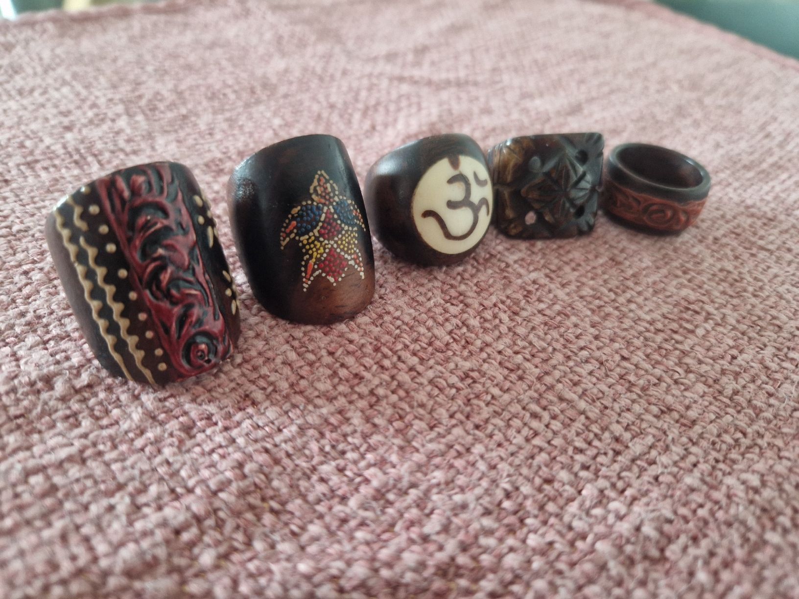Anelli: Holz Schmuck - Fingerringe +Stempel – Usato da Triengen venduto da KittyKat6 1