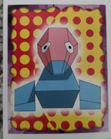 Pokemon Karte Porygon - Holo - Top Zustand! Sticker Vintage