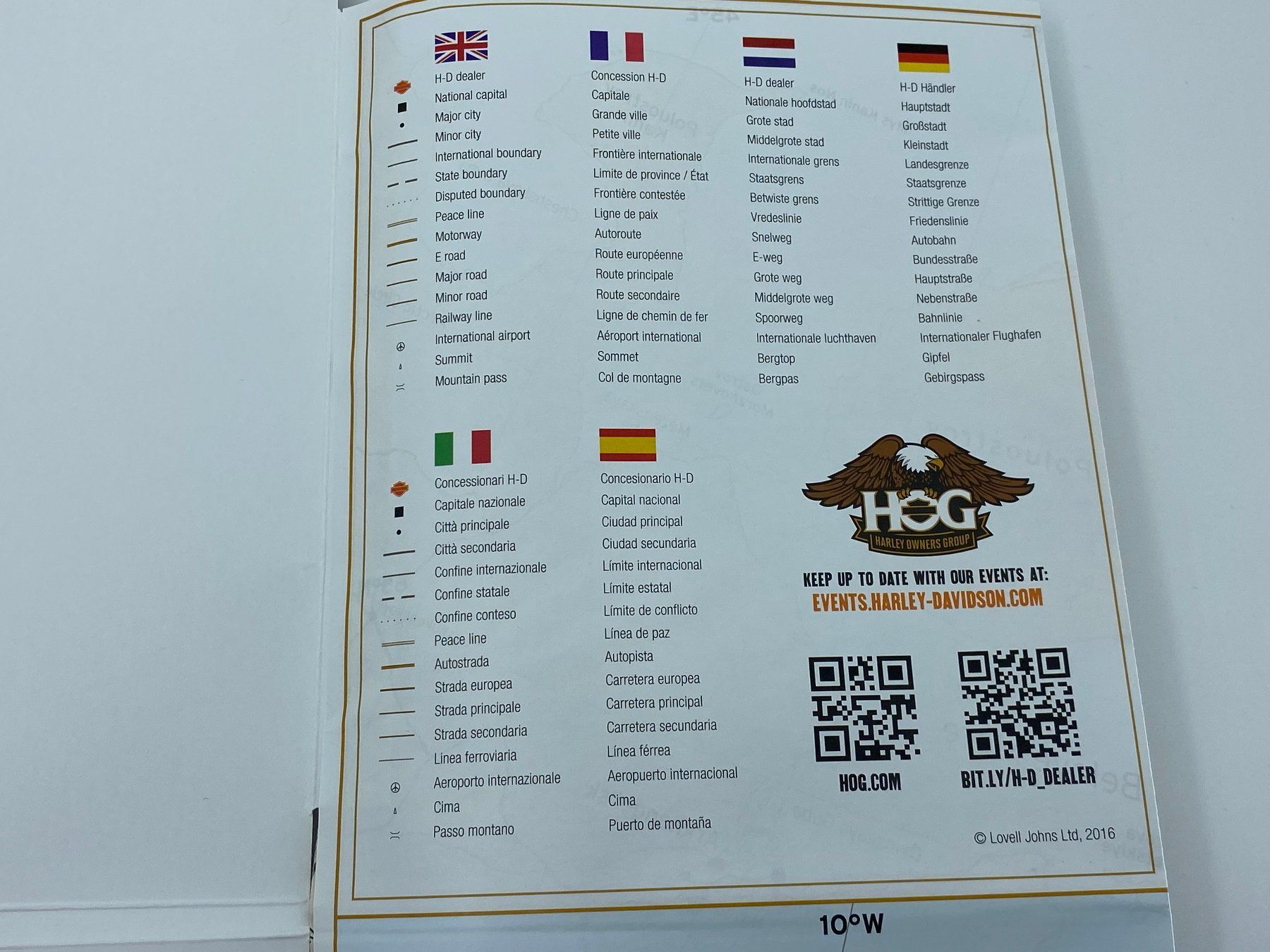 Landkarten & Atlanten: Harley Owners Group Touring Map - ca. 97 x 67 cm – Neu (gemäss Beschreibung) aus Langwiesen von Restposten-24 1