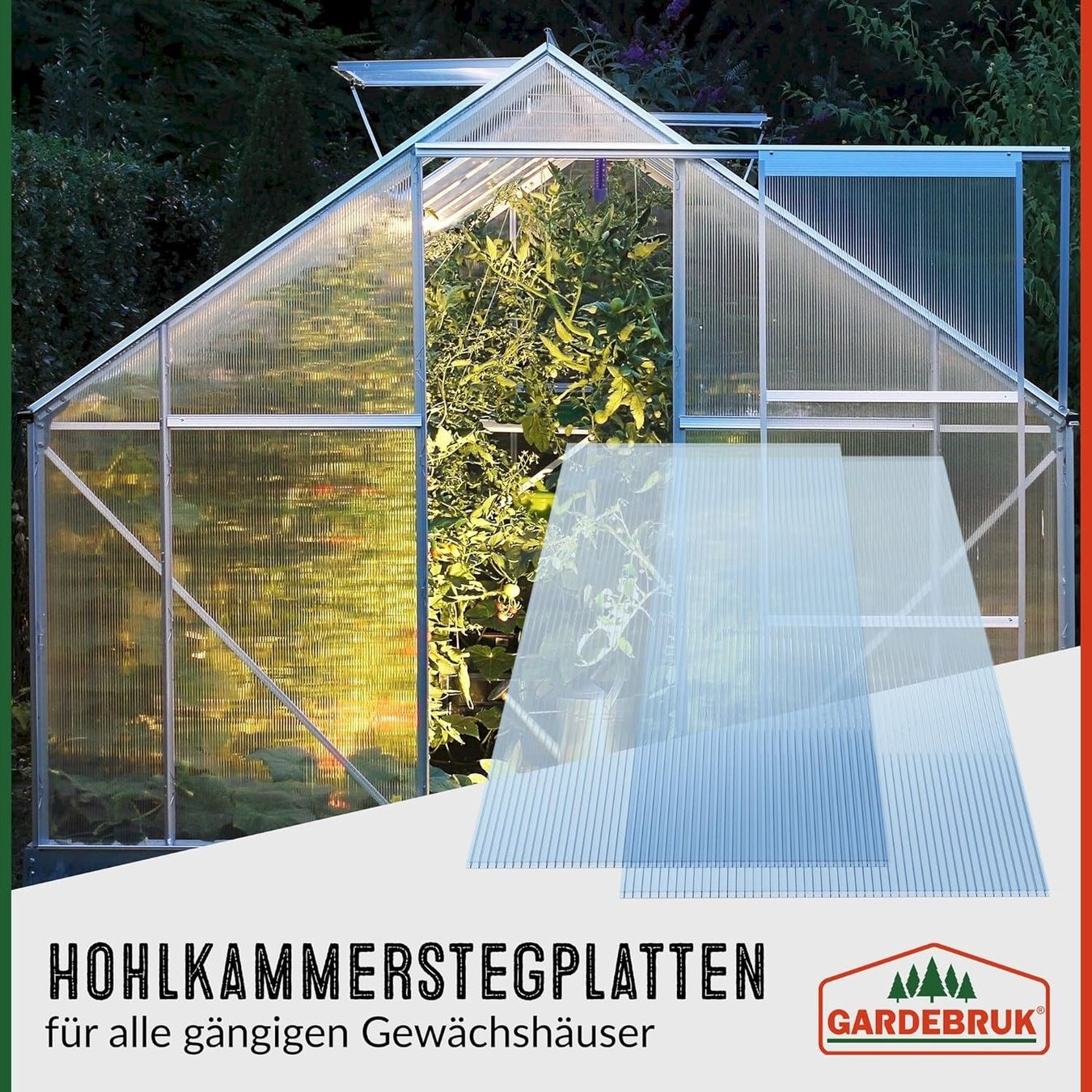 Gartenhäuser & Gewächshäuser: 10x Polycarbonat Hohlkammerplatten – Neu und originalverpackt aus Bottighofen von zaap 2