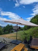 Grosser Ampel-Sonnenschirm / Gartenschirm (ca. 3 m geöffnet)