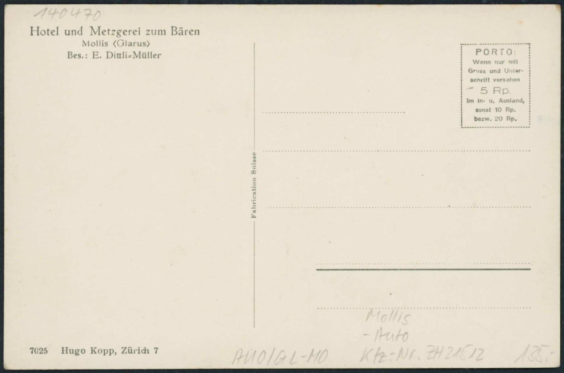 Cartoline postali: GL Mollis - Auto – Nuovo (secondo la descrizione) da Schindellegi venduto da masutka7 1