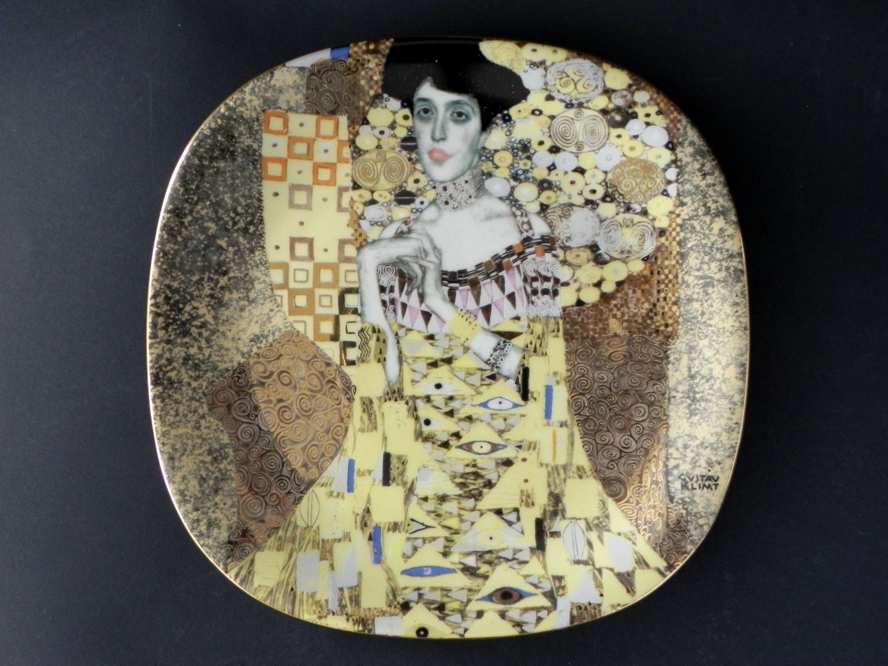 Piatti: Portrait Adele Bloch-Bauer - Gustav Klimt - Lilien Austria – Usato da Zürich venduto da LodgE-21