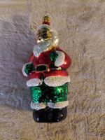 Wunderschöner, Vintage Glas Weihnachtsmann Christbaumschmuck