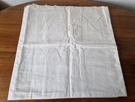 Leinen Leintuch mit Monogramm EB, 210x160cm