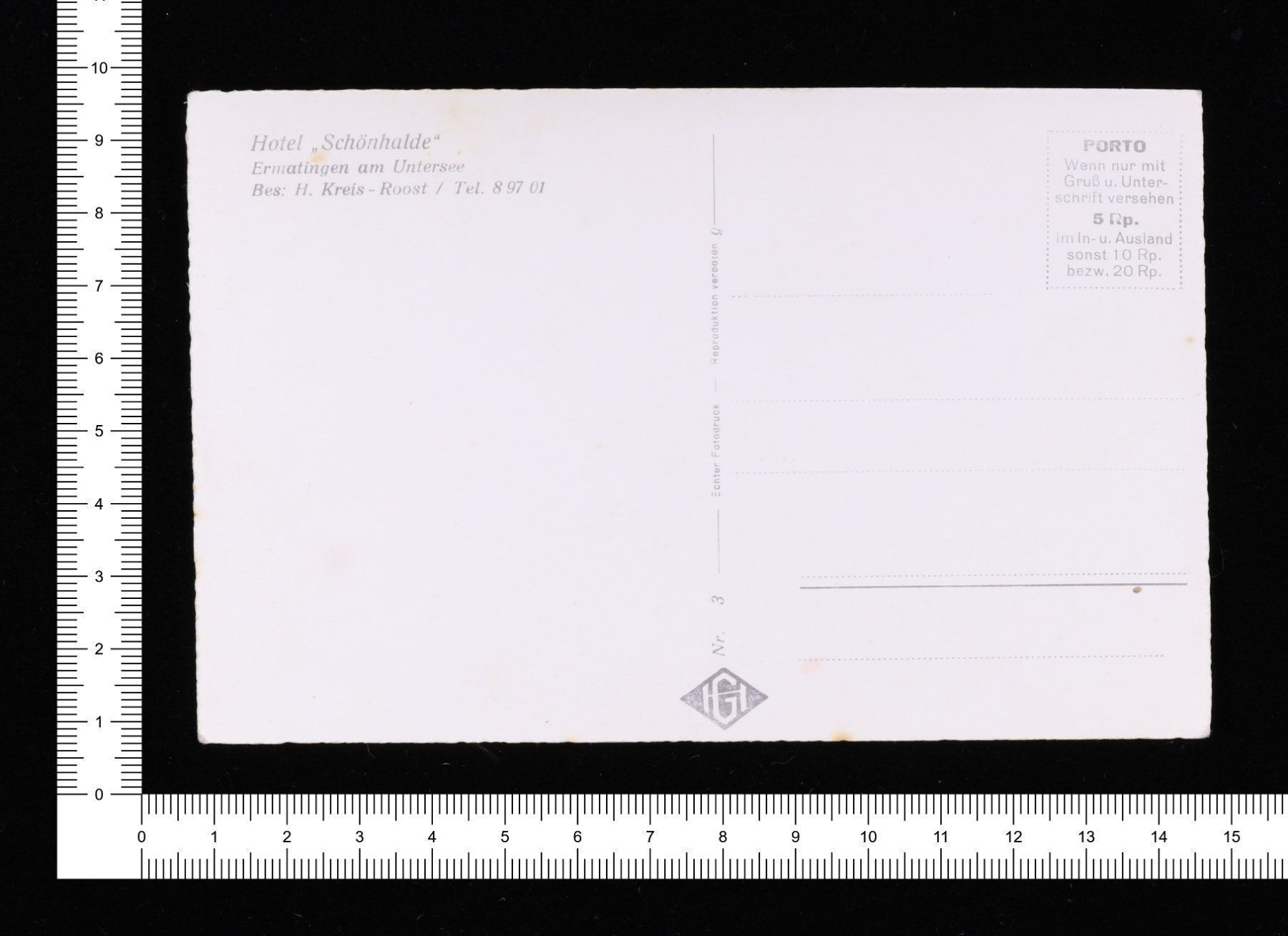 Cartoline postali: "Hotel Schönhalde" – Usato da Riehen venduto da Tignanello1 1