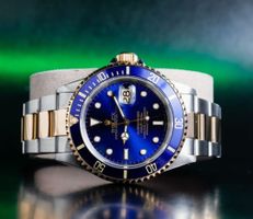FULLSET Rolex Submariner 16613 Bicolor blau mit Box Papieren