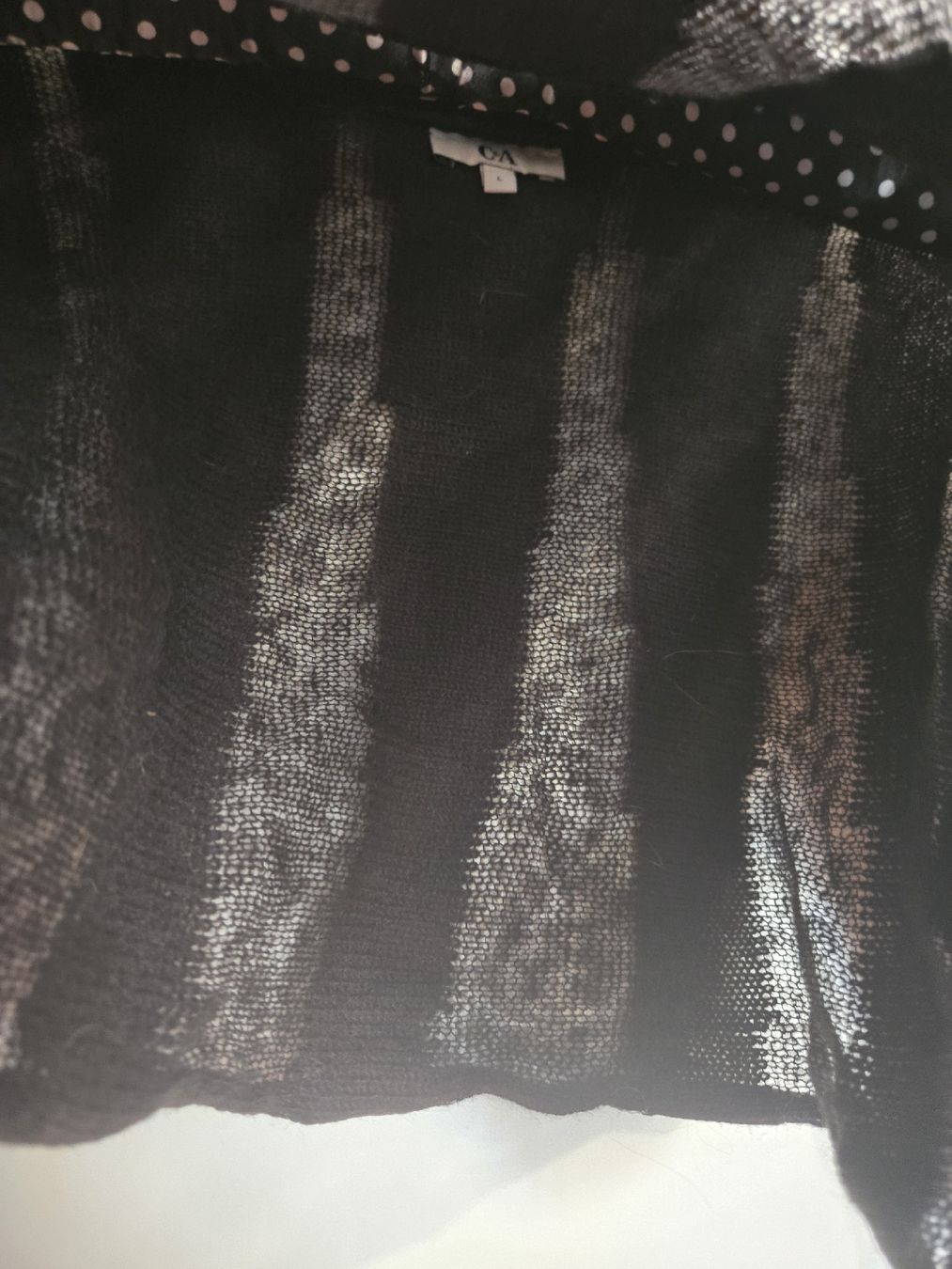 C&A Pullover & Sweatshirts: Cooler Kurzpullover in Längsstreifen und Transparenz, L – Gebraucht aus Dübendorf von Timulka 2