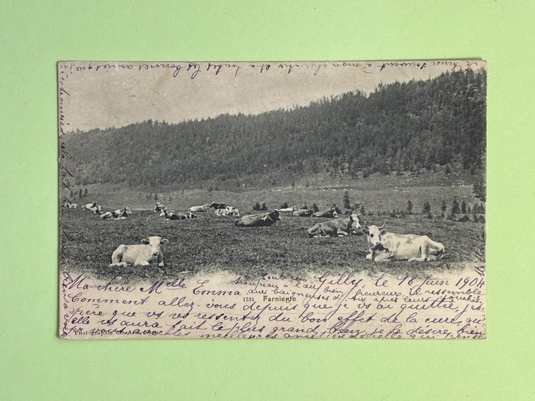 Cartoline postali: Farniente - Gilly Vaud - 1904 – Usato da Steg VS venduto da danwer74
