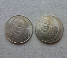Mexico ++ Abart 20 Cent 1979 mit Vergleichsmünze