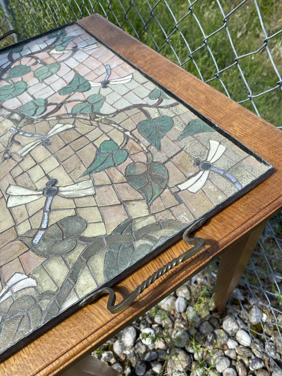 Piatti di portata: Mosaiktablett Jugendstil, Libellenmuster – Usato da Glattbrugg venduto da Pischte.Brockenhaus 4