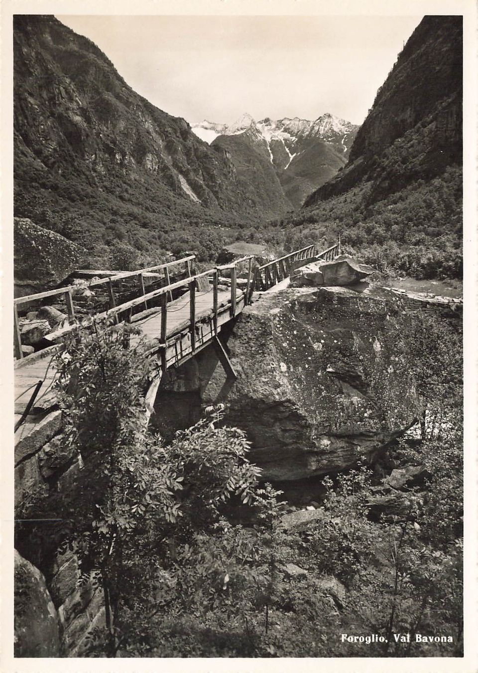 Cartoline postali: Foroglio TI Val Bavona Ponte e Panorama G – Usato da Biasca venduto da Blenio71