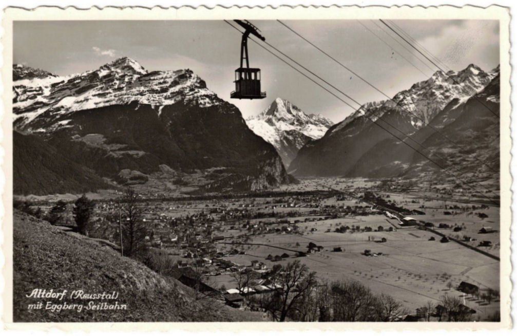 Cartoline postali: Altdorf - Luftseilbahn Eggberge – Usato da Binningen venduto da Mountainrider