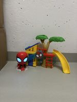 Spiderman Figur und Spielhaus