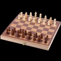Jeu d’échecs pliable en bois de 28,7 cm x 28,7 cm ( NEUF )
