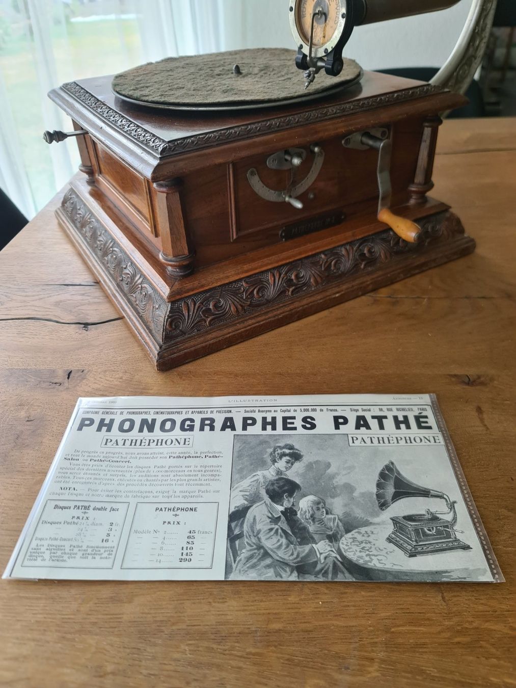 Pathé Giradischi: Grammophon Pathéphone Nr. 8 – Usato da Hüntwangen venduto da Scarciglias-Antiques 4