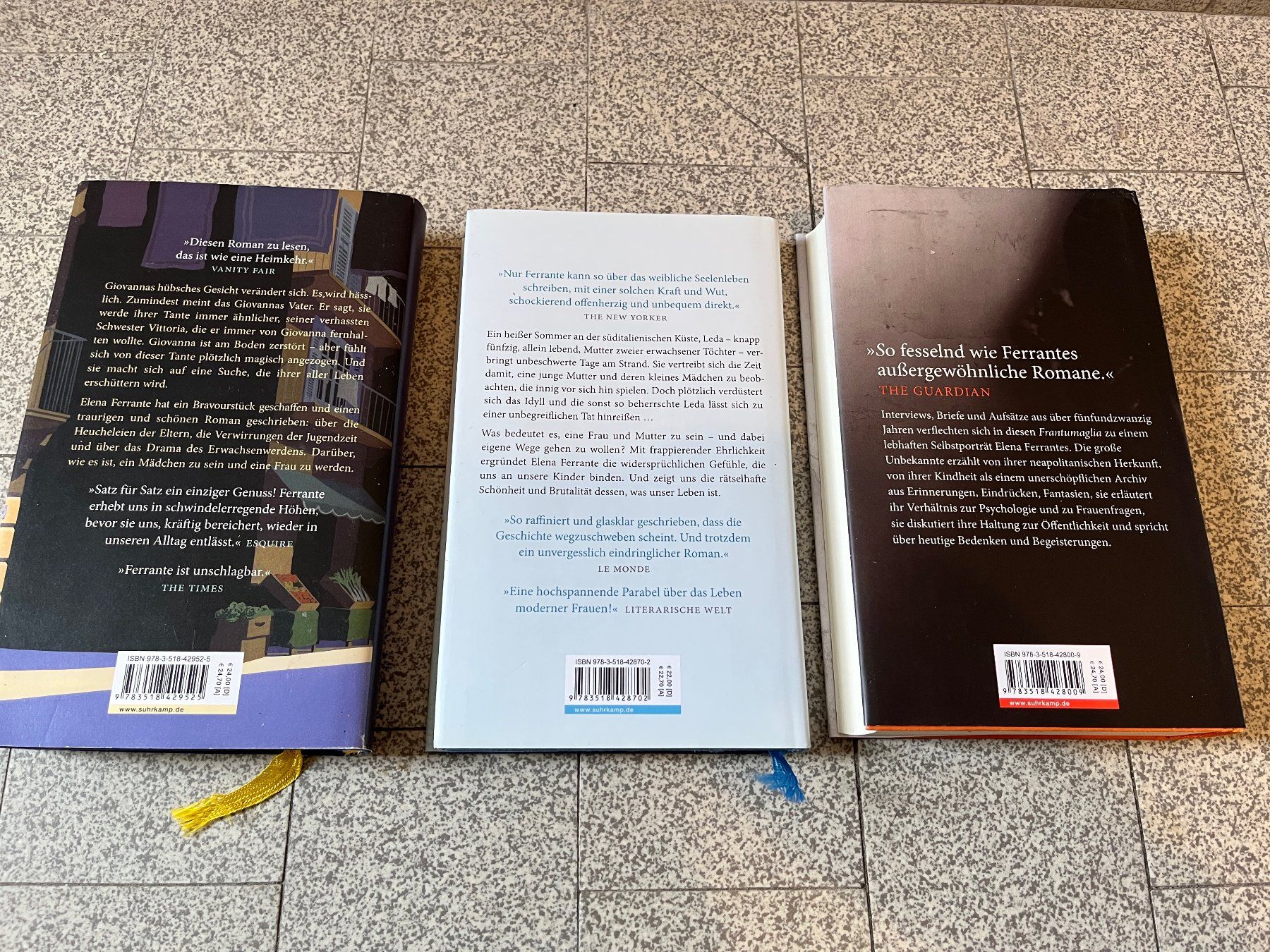 Bücher: Elena Ferrante - 3 Romane – Gebraucht aus Hombrechtikon von star888 1