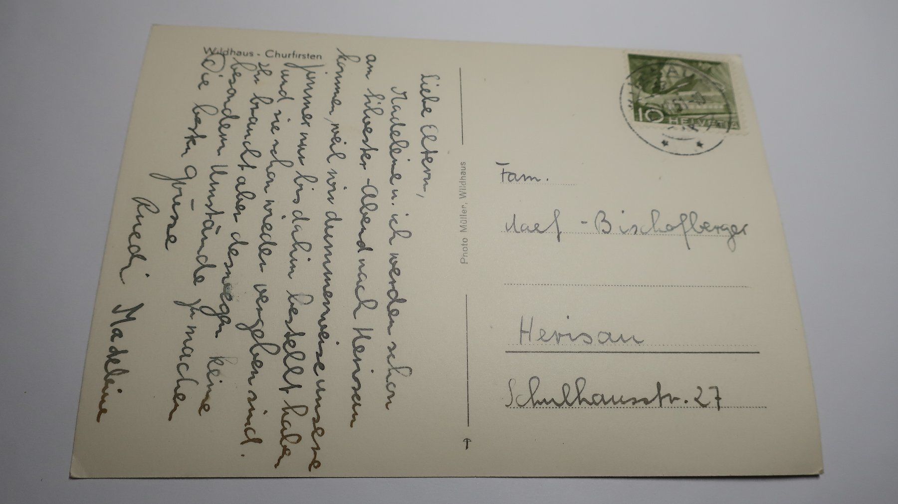 Cartoline postali: Wildhaus - Churfirsten  1951 – Usato da Cormoret venduto da Pascalll2001 2