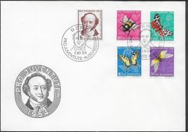 1954 illust. FDC blanco Serie BERN Ersttag-Stempel ab 1.-