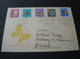 FDC Pro Juventute 1952, gelaufen