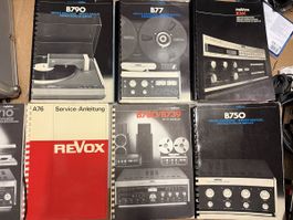 Revox Serviceanleitungen Konvolut diverse Modelle