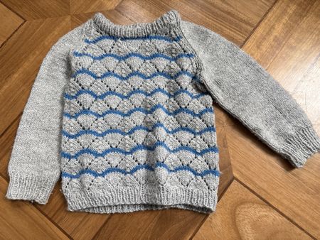 Kuscheliger Wollpullover, handestrickt, 100%Wolle
