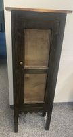 Vitrine Schrank Holz mit Glastür  Höhe 125 cm