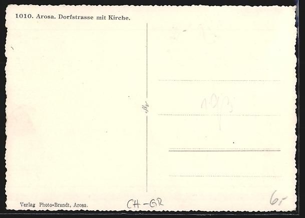 Cartoline postali: Arosa, Dorfstrasse mit Kirche im Winter – Usato da Berlin venduto da bartko-reher 1