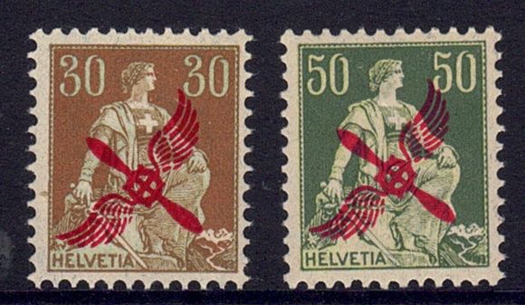 Tous les timbres: Poste Aérienne No.1 et No.2 neuf** – D'occasion à La Tour-de-Peilz par amjust