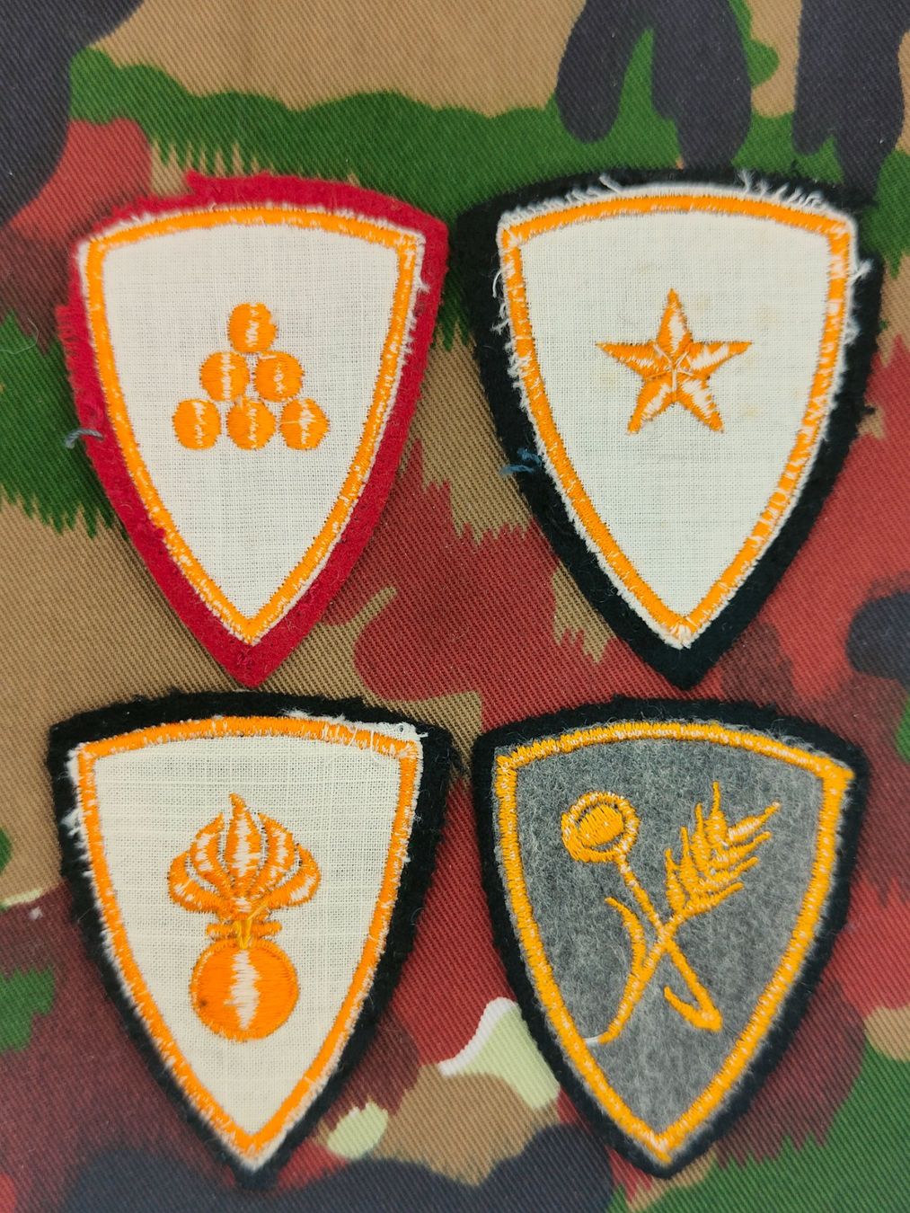 Schweizer Armee Placchette & Badge: Funktionsabzeichen Ord. 1949 Set (2) – Usato da Bauma venduto da SwissMilitaria 1