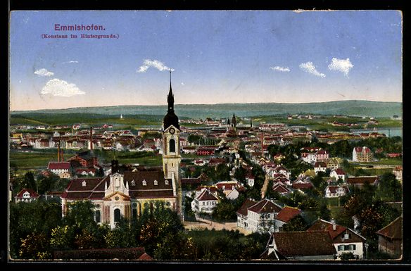 Cartoline postali: AK Emmishofen, Konstanz im Hintergrund – Usato da Berlin venduto da bartko-reher