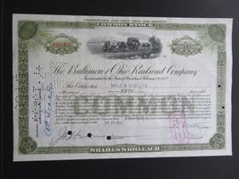 Historische Aktie "The Baltimore and Ohio Railroad Company"