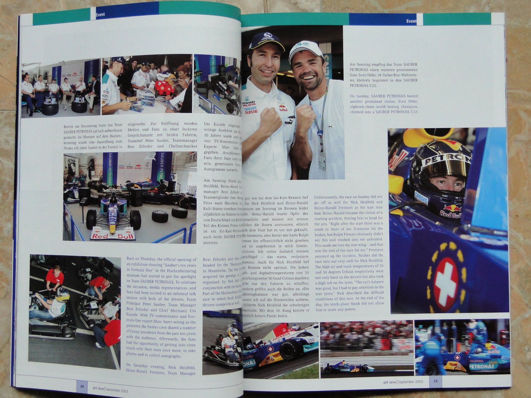 Riviste & Magazine: 2 SAUBER Magazine Pit Lane 5-2003/1-2004 – Usato da Killwangen venduto da cyrano56 2