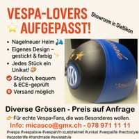 Vespa Helm, Nagelneu, Inter Mailand Design, Handgemacht!