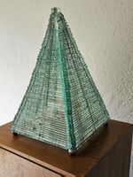 Pyramide Designklassiker Tischlampe Glas Metall 70er Vintage