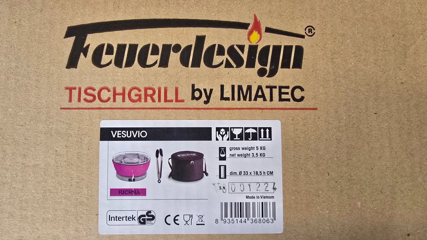 Griglie: Feuerdesign Vesuvio Tischgrill – Nuovo e nell'imballaggio originale da Arbon venduto da watersport10