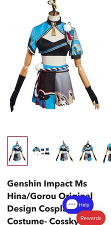 Genshin Impact Ms Hina/Gorou Original Design Cosplay Costume