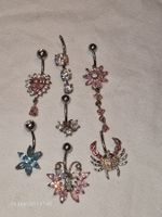 7x Bauchpiercings in 925 Silber