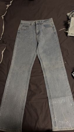 Damen Jeans hellblau mit Strasssteinen guter Zustand